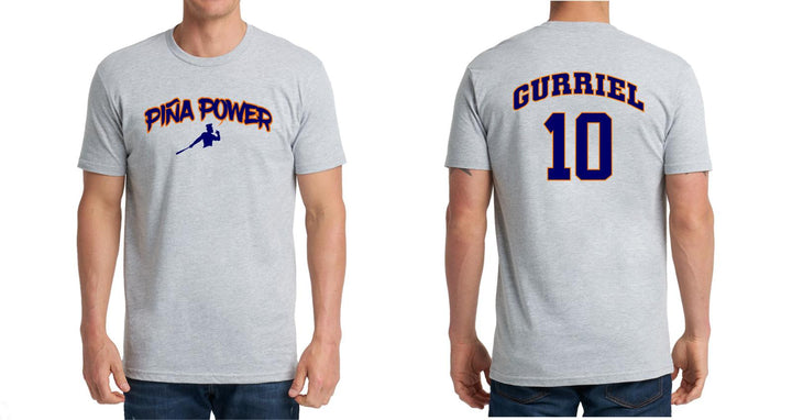 Gray Piña Power t-shirt with Gurriel 10 on the back