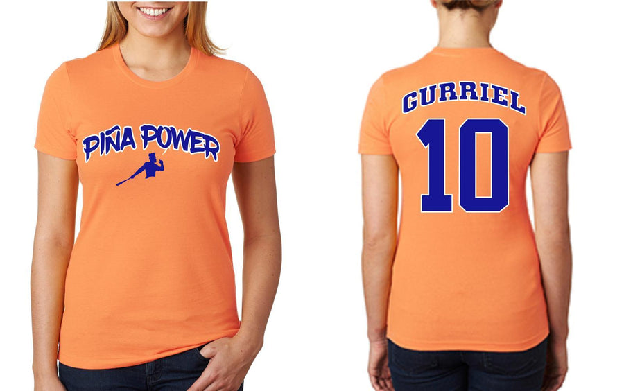 Women's Baseball T-Shirts - Yuli Gurriel Piña Power T-Shirt