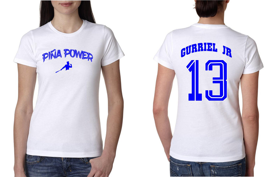 White Piña Power T-shirt with Gurriel Jr on the back 